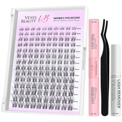 VEYESBEAUTY front packaging showing kit components and quick benefits