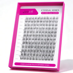 VEYESBEAUTY front packaging showing CARE10 cluster set and mixed lengths