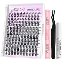 VEYESBEAUTY front packaging showing kit contents and quick benefits