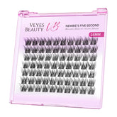 VEYESBEAUTY front packaging showing LuxeBold 16mm clusters and quick-use benefit
