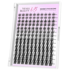 VEYESBEAUTY front packaging showing lash tray and branding for quick selection