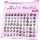 VEYESBEAUTY tray view showing manga brown 10mm clusters and easy reuse