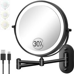 VFD front view wall-mounted mirror showing clean design and benefit of space-saving