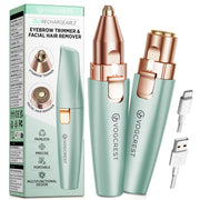 VG VOGCREST front view of pastel green trimmer showing compact design and portability