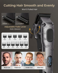 VGRPRO accessories layout with combs cape oil and brush for complete kit readiness