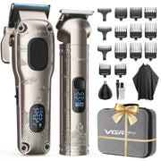 VGRPRO front view of clipper showing ergonomic grip and durable metal casing, professional handling benefit