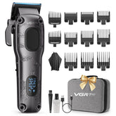 VGRPRO clippers front view showing metal body and controls for professional durability