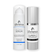 Vibriance front packaging of the Dynamic Duo set showing both bottles and benefit of clarity