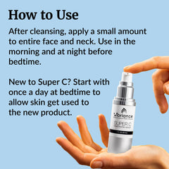 Vibriance dropper dispensing serum highlighting precise application advantage