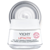 VICHY jar front showing product and firming benefit