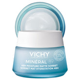 VICHY jar front view showing matte sorbet packaging and brand clarity