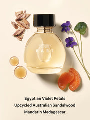 Victoria's Secret Bare travel spray held in hand illustrating pocketable size for on-the-go freshness