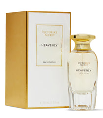 Victoria's Secret Heavenly front bottle showing elegant packaging and wearable warmth
