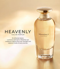 Victoria's Secret Heavenly label detail highlighting fragrance notes and premium presentation