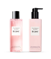 Victoria's Secret front packaging showing Noir Tease bundle and gift-ready presentation benefits