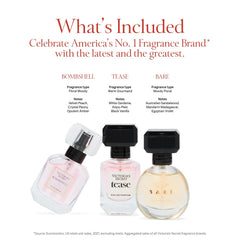 Victoria's Secret minis inside a travel purse being used on-the-go, shows portability and quick refresh benefit