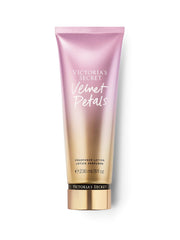 Victoria's Secret front bottle showing Velvet Petals lotion packaging and brand appeal