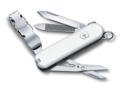 Victorinox Nail Clip 580 front view in white showing compact design and portability