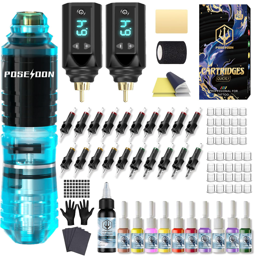 Vidattx POSEIDON front packaging showing full starter kit and contents