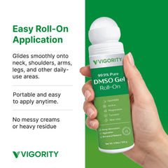 Vigority gel texture close-up displaying fast-absorbing, non-greasy finish