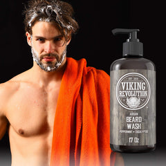 Viking Revolution 17 oz bottle in hand showing size and long-lasting supply benefit