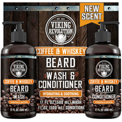 Viking Revolution front packaging showing 17 oz bottles and rugged scent benefit