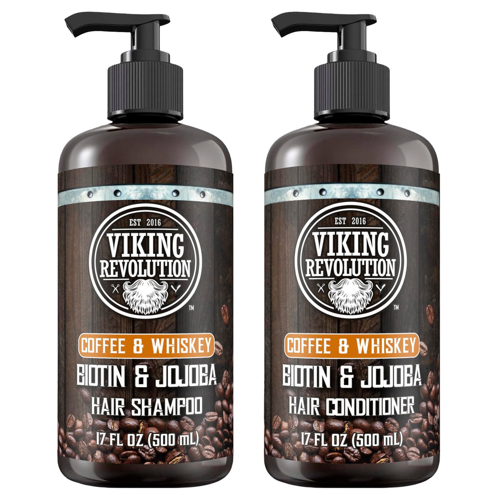 Viking Revolution front packaging showing shampoo and conditioner, bold scent feeling