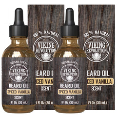 Viking Revolution front packaging showing two spiced vanilla bottles and value pack benefit