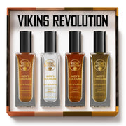 Viking Revolution front packaging showing all four travel sprays and branding benefit sampling