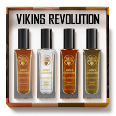Viking Revolution front packaging showing all four travel sprays and branding benefit sampling