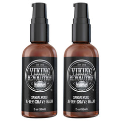 Viking Revolution front packaging showing two 2 oz tubes and sandalwood benefit