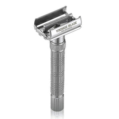 Vikings Blade razor nestled in luxury case protecting razor for travel convenience