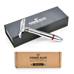 Vikings Blade razor head detail displaying blade alignment for precision