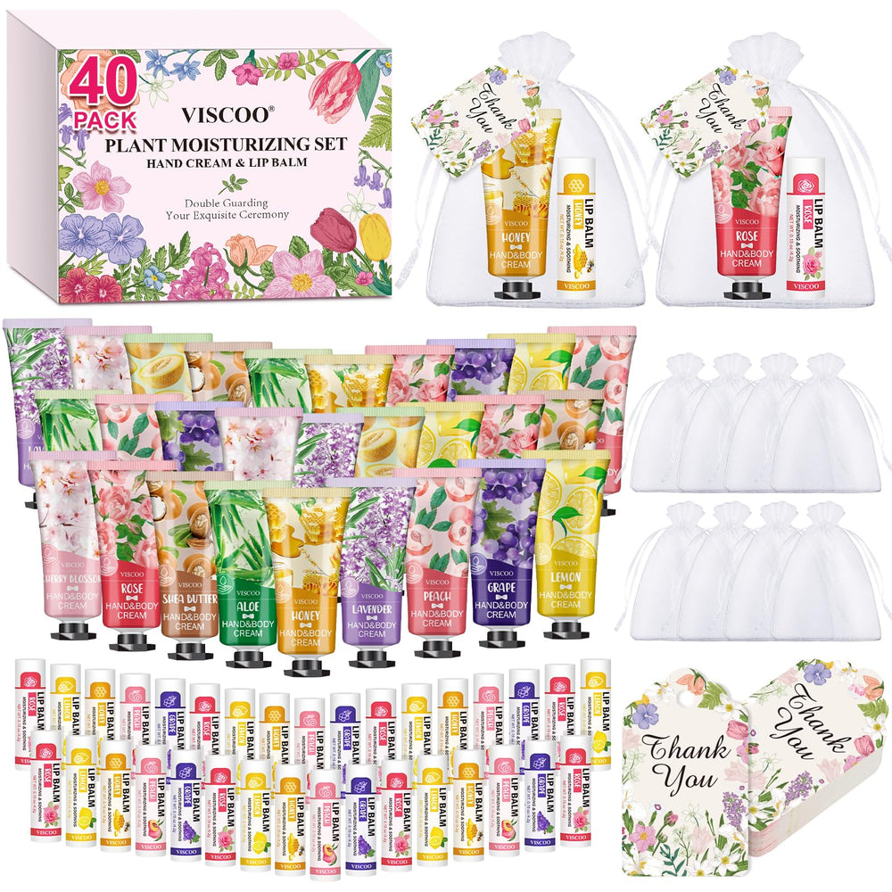VISCOO front packaging overview showing full 40-pack set and accessories for easy gifting