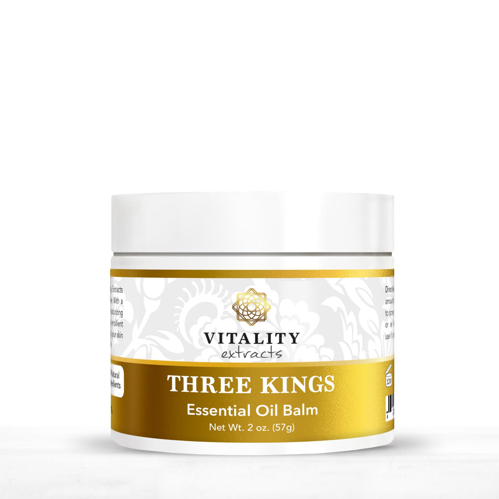 Vitality Three Kings front tin showing label and compact travel-ready benefit