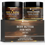 VITALSKINOIL Shea King front jar showing masculine packaging and hydration benefit
