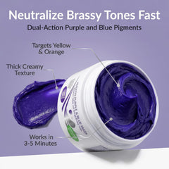 Close-up label of VITAMINS mask highlighting keratin and toning features