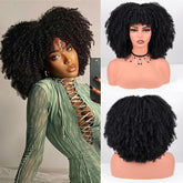 Vitorish front view showing bangs and full afro benefit: flattering face frame