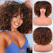 Vitorish front view afro wig showing natural volume and flattering silhouette