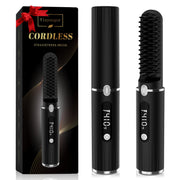 Viuyougor front view of cordless beard straightener showing compact design and ease