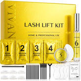 Vivandra front packaging showing full lash lift kit and contents, convenient at-home styling