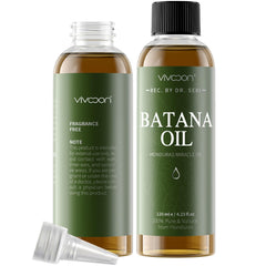 Vivccon bottle front view showing product for nourishing hair