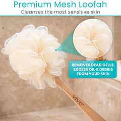 Vive firm exfoliating loofah handheld, effective dead-skin removal benefit