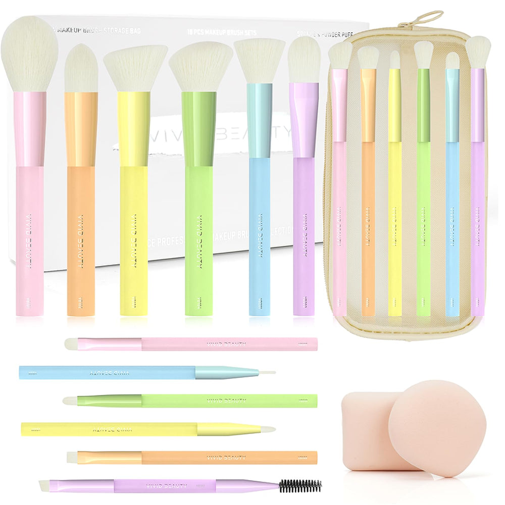 VIVID BEAUTY front packaging showing colorful brush set and box, ideal gift