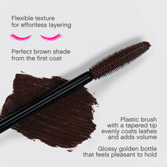 Vivienne Sabó brush close-up separating lashes for defined volume