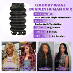 VKOFUN comparison of 14,16,18,20 inch bundles to show scale and length options