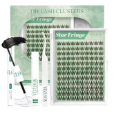 VLVLOCK front packaging of Star Fringe kit showing complete DIY lash set and convenience