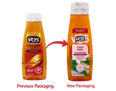 VO5 shampoo texture pouring to show lightweight consistency for lift