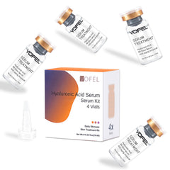 VOFEL ampoules front packaging showing four vials and droppers, professional hydration benefit