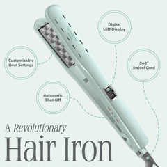 VOLOOM Rootie smoothing a small hair section creating hidden volume pockets